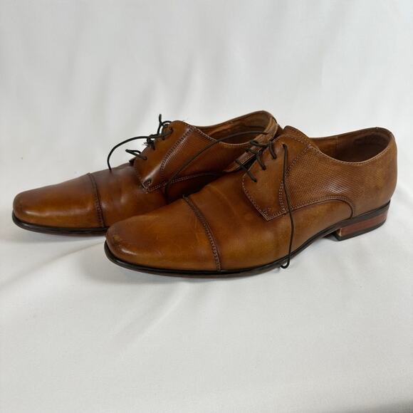 Florsheim Mens Leather Jackson Cap Toe Oxfords Size 9D Cognac Modern Corpcore - Picture 9 of 15